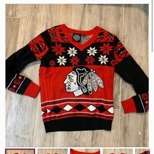 Chicago Blackhawks ugly Christmas sweater